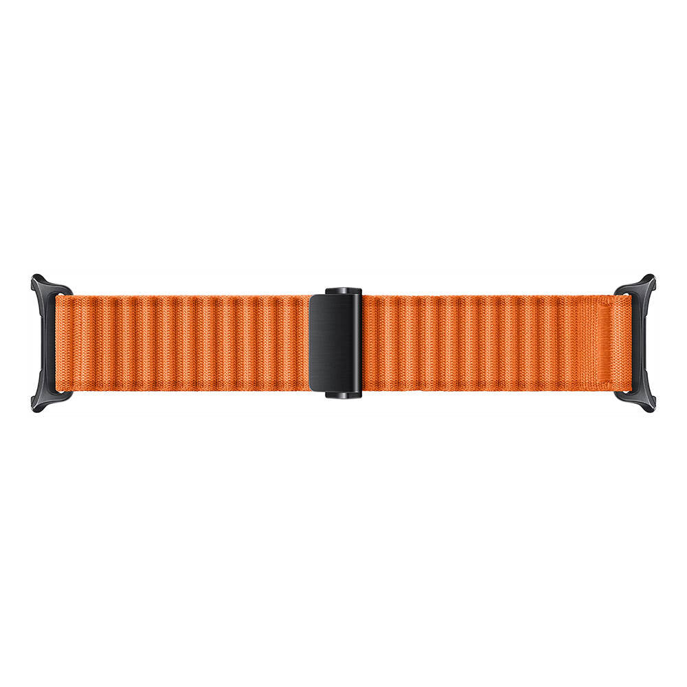 Galaxy Watch Ultra 47mm Zore KRD-120 Naylon Kumaş Hasır Örgülü Kordon Turuncu