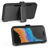 Galaxy XCover7 Pro Kılıf Zore Double Clip Kapak Siyah