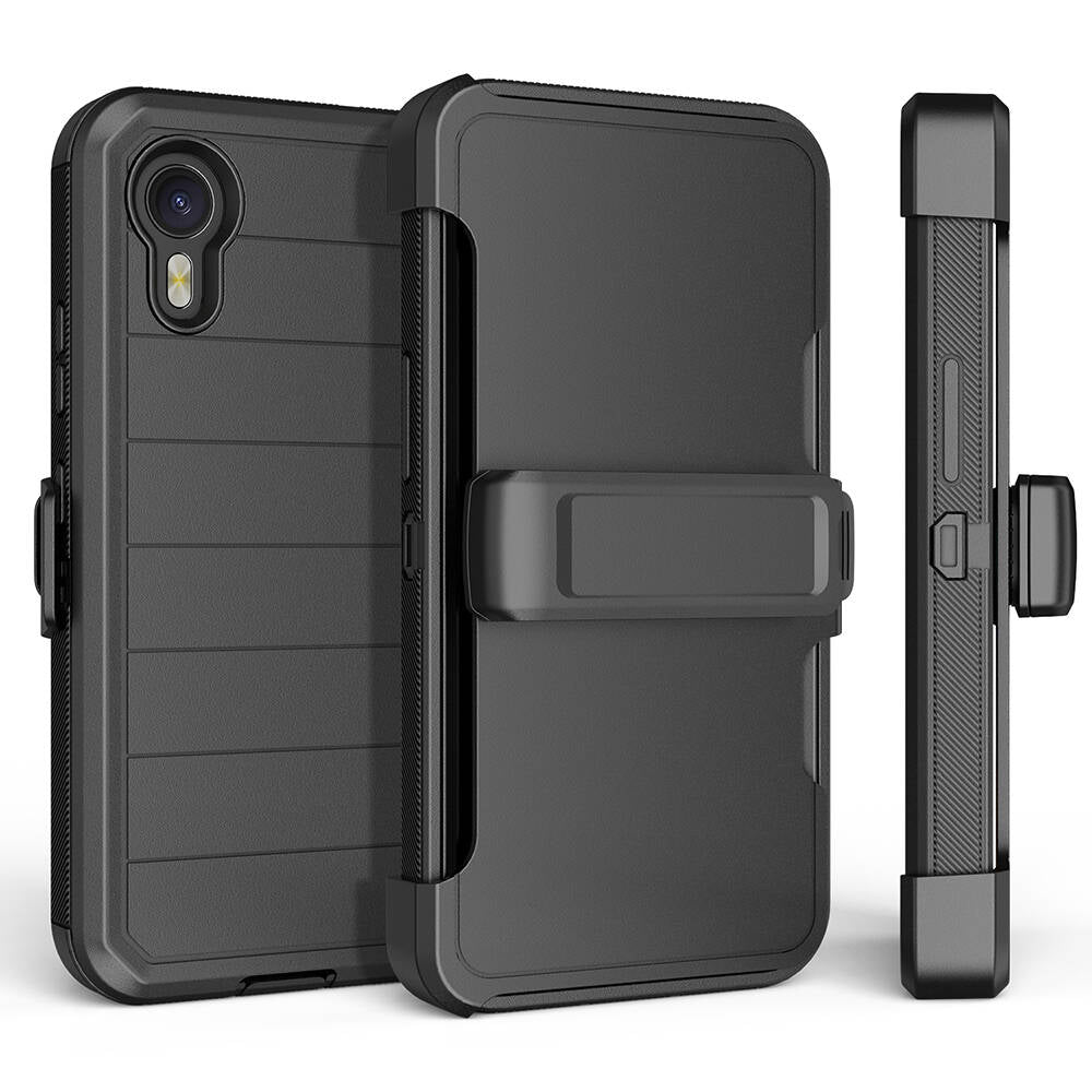Galaxy XCover7 Pro Kılıf Zore Double Clip Kapak Siyah