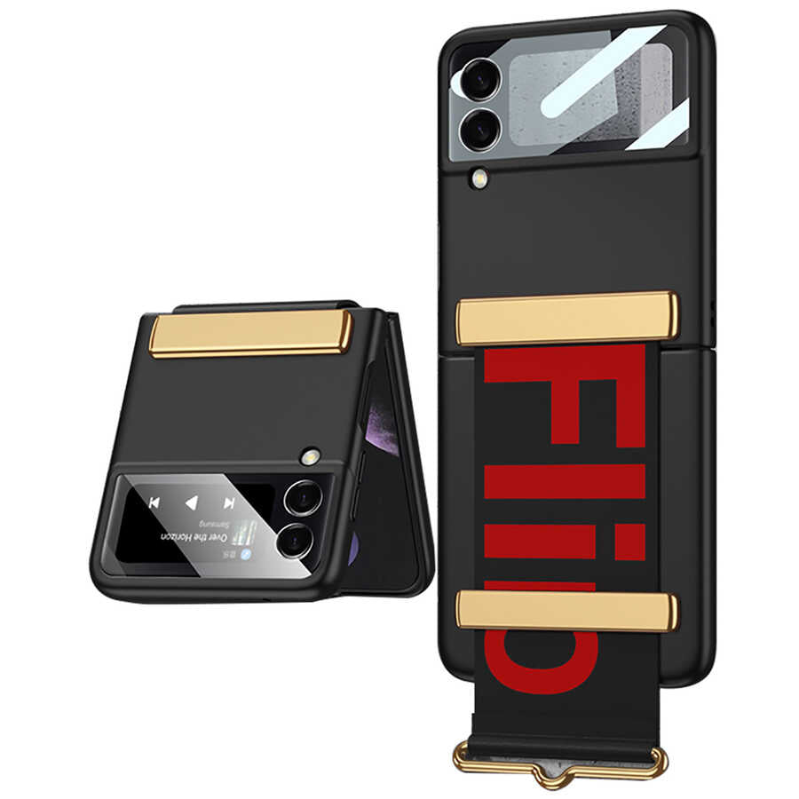 Galaxy Z Flip 3 Kılıf Zore Flio Kıpta Kapak Pembe
