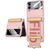 Galaxy Z Flip 3 Kılıf Zore Flio Kıpta Kapak Pembe