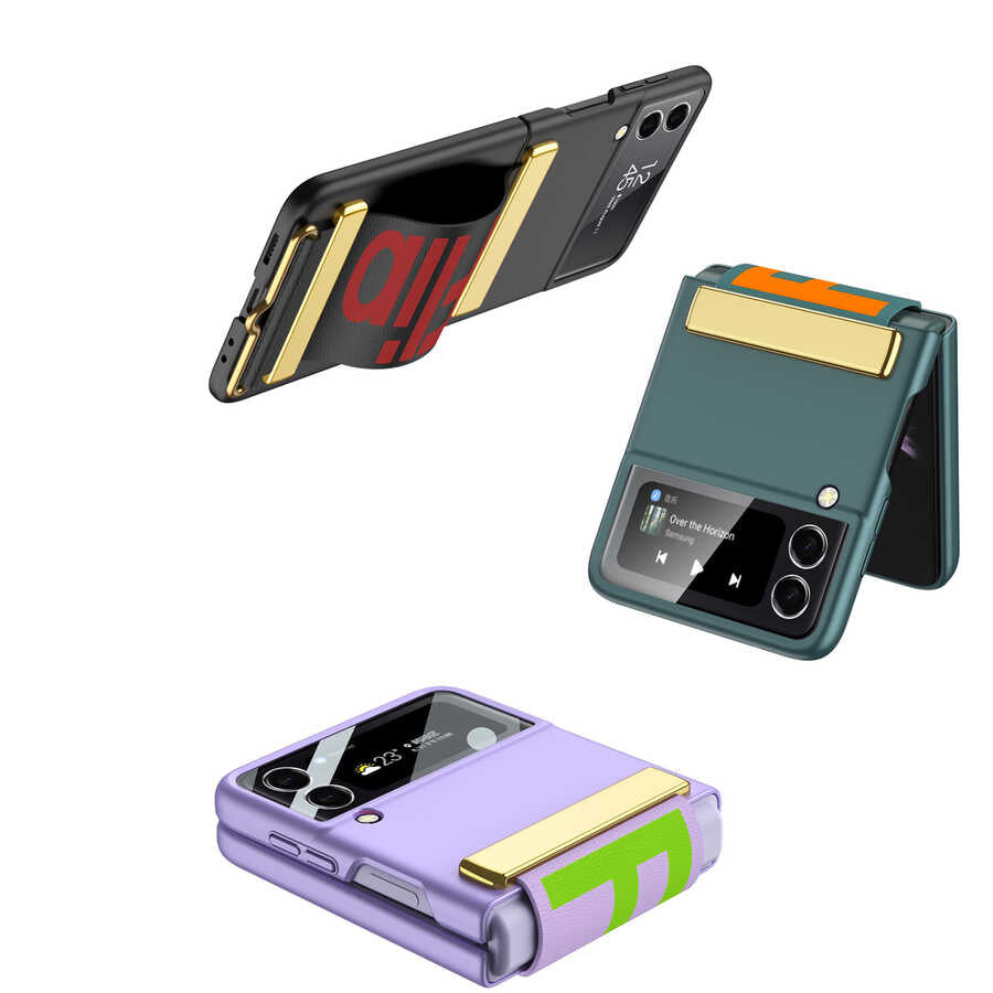 Galaxy Z Flip 3 Kılıf Zore Flio Kıpta Kapak Gümüş