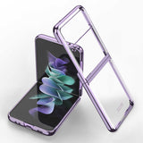 Galaxy Z Flip 3 Kılıf Zore Kıpta Kapak Mor