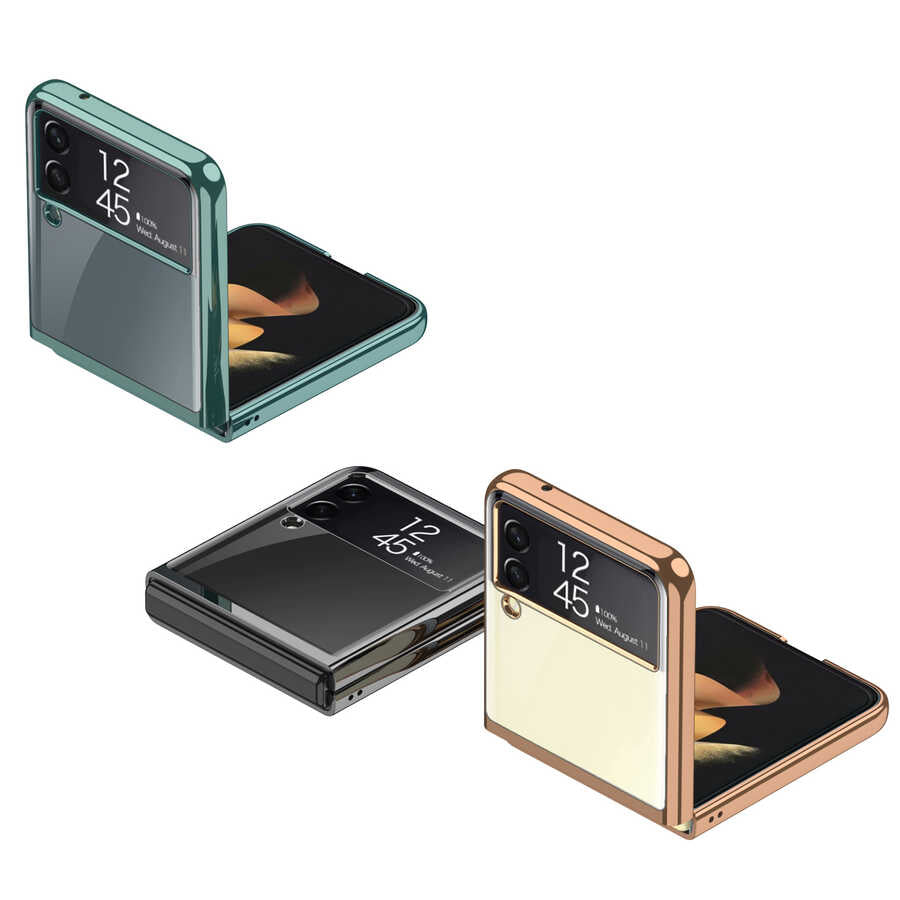Galaxy Z Flip 3 Kılıf Zore Kıpta Kapak Mor