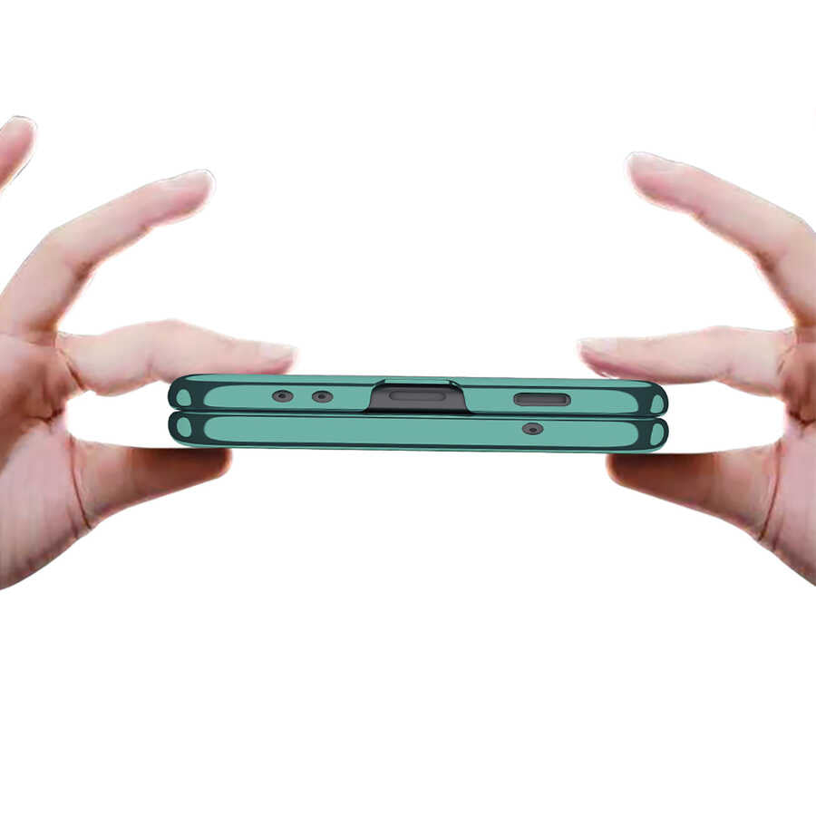 Galaxy Z Flip 3 Kılıf Zore Kıpta Kapak Koyu Yeşil