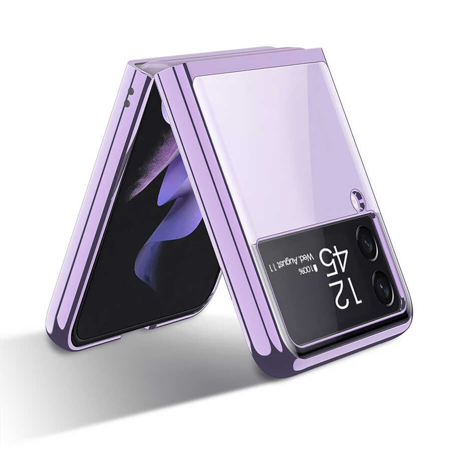 Galaxy Z Flip 3 Kılıf Zore Kıpta Kapak Renksiz
