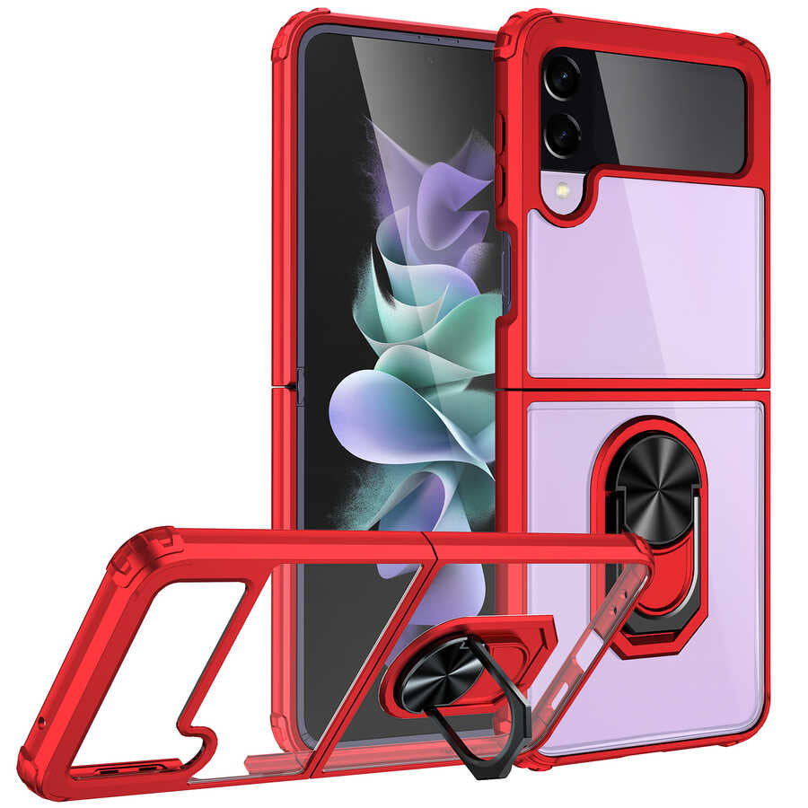 Galaxy Z Flip 3 Kılıf Zore Mola Kapak Kırmızı