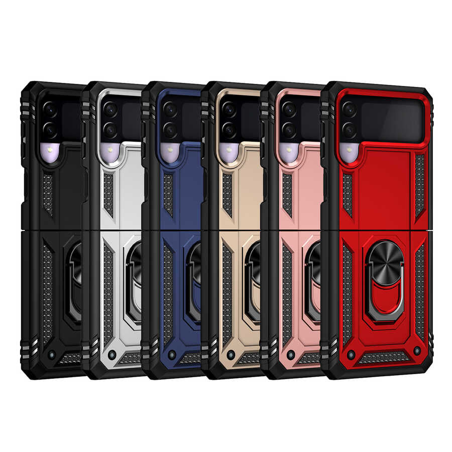 Galaxy Z Flip 3 Kılıf Zore Vega Kapak Siyah