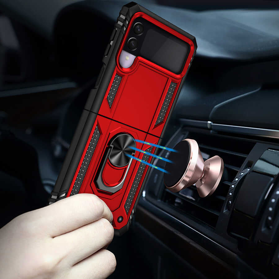 Galaxy Z Flip 3 Kılıf Zore Vega Kapak Rose Gold