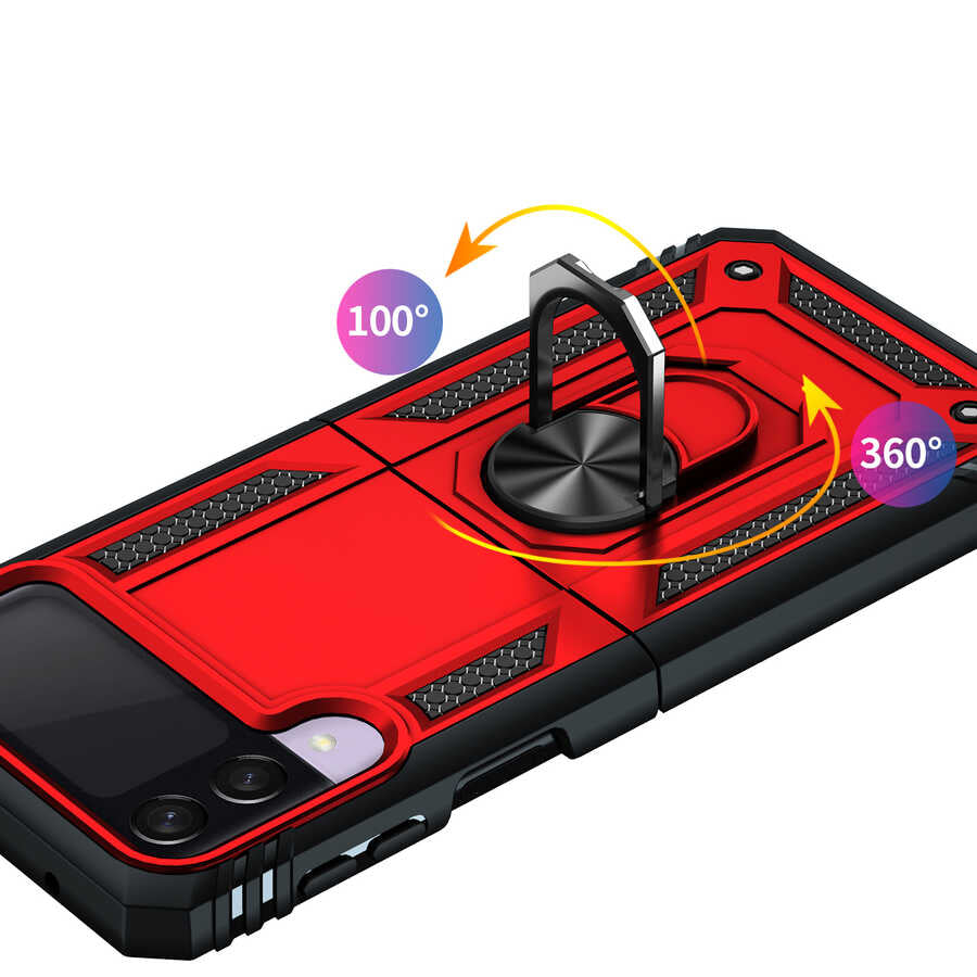 Galaxy Z Flip 3 Kılıf Zore Vega Kapak Mavi