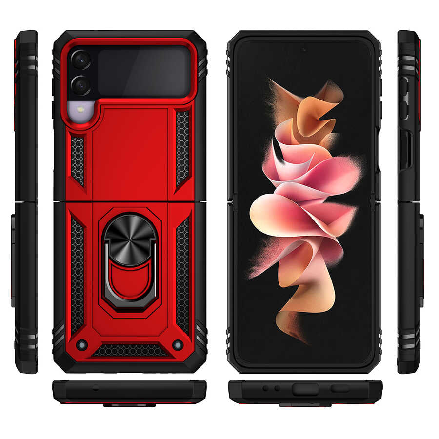 Galaxy Z Flip 3 Kılıf Zore Vega Kapak Rose Gold
