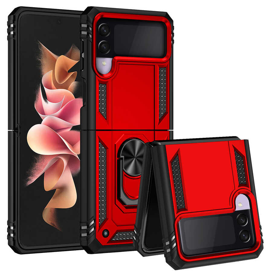 Galaxy Z Flip 3 Kılıf Zore Vega Kapak Gri