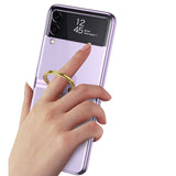 Galaxy Z Flip 3 Kılıf Zore Yüzüklü Kıpta Kapak Mor