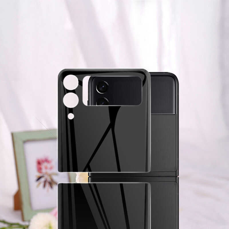 Galaxy Z Flip 3 Zore 3D Standart 2 in 1 Arka Koruyucu Yeşil