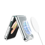 Galaxy Z Flip 4 Kılıf Wireless Şarj Özellikli Airbagli Zore Kıpta Anti Shock M-safe Kapak Renksiz
