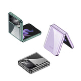 Galaxy Z Flip 4 Kılıf Zore Kıpta Lensli Kapak Koyu Yeşil