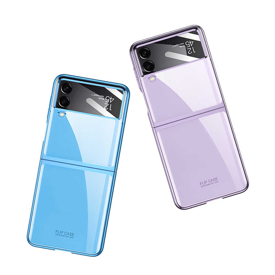 Galaxy Z Flip 4 Kılıf Zore Kıpta Lensli Kapak Koyu Yeşil