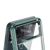 Galaxy Z Flip 4 Kılıf Zore Kıpta Lensli Kapak Mavi Açık
