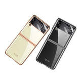 Galaxy Z Flip 4 Kılıf Zore Kıpta Lensli Kapak Mor