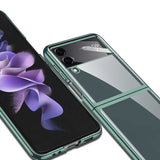 Galaxy Z Flip 4 Kılıf Zore Kıpta Lensli Kapak Siyah