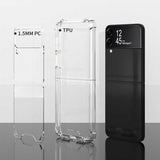 Galaxy Z Flip 4 Kılıf Zore Nitro Anti Shock Silikon Renksiz