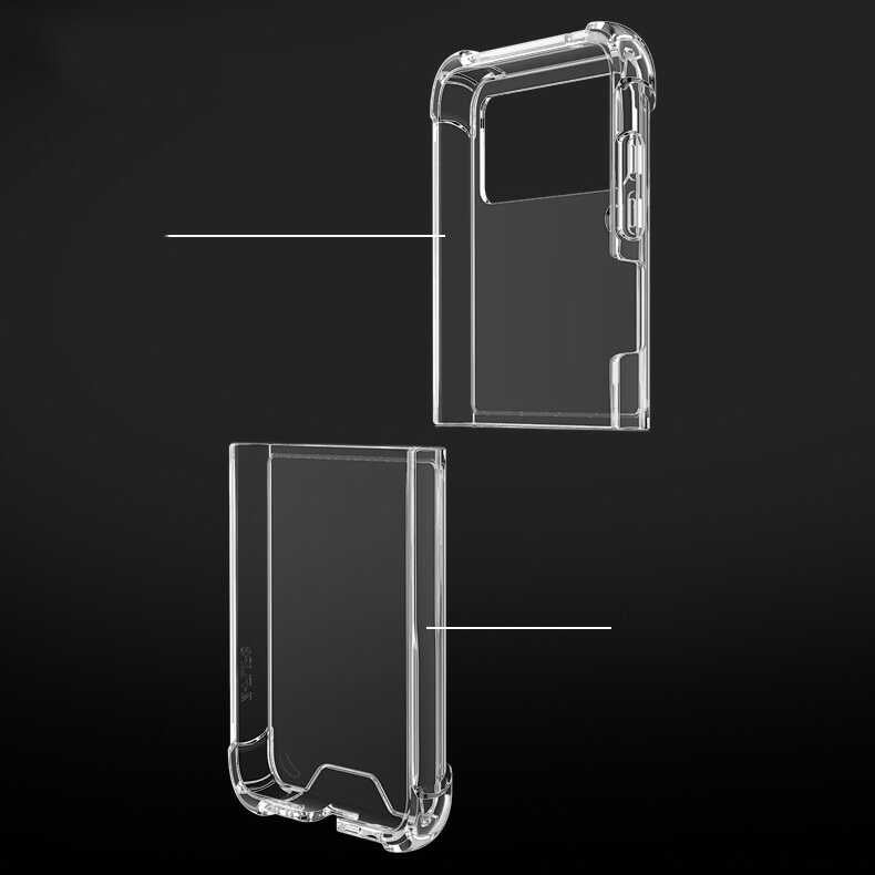 Galaxy Z Flip 4 Kılıf Zore Nitro Anti Shock Silikon Renksiz