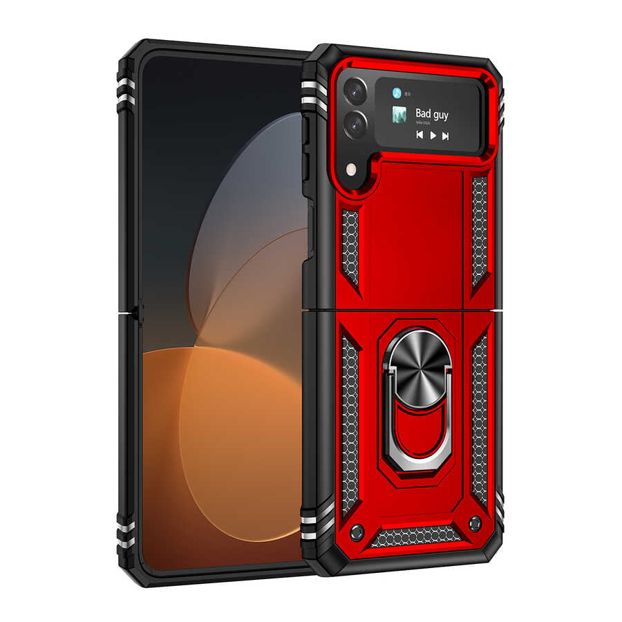 Galaxy Z Flip 4 Kılıf Zore Vega Kapak Siyah