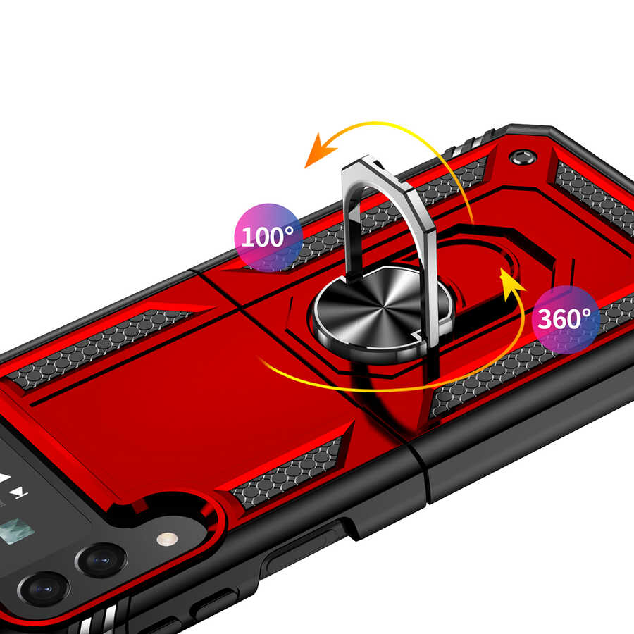 Galaxy Z Flip 4 Kılıf Zore Vega Kapak Kırmızı