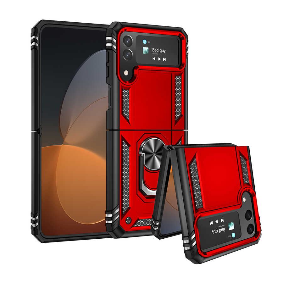Galaxy Z Flip 4 Kılıf Zore Vega Kapak Siyah