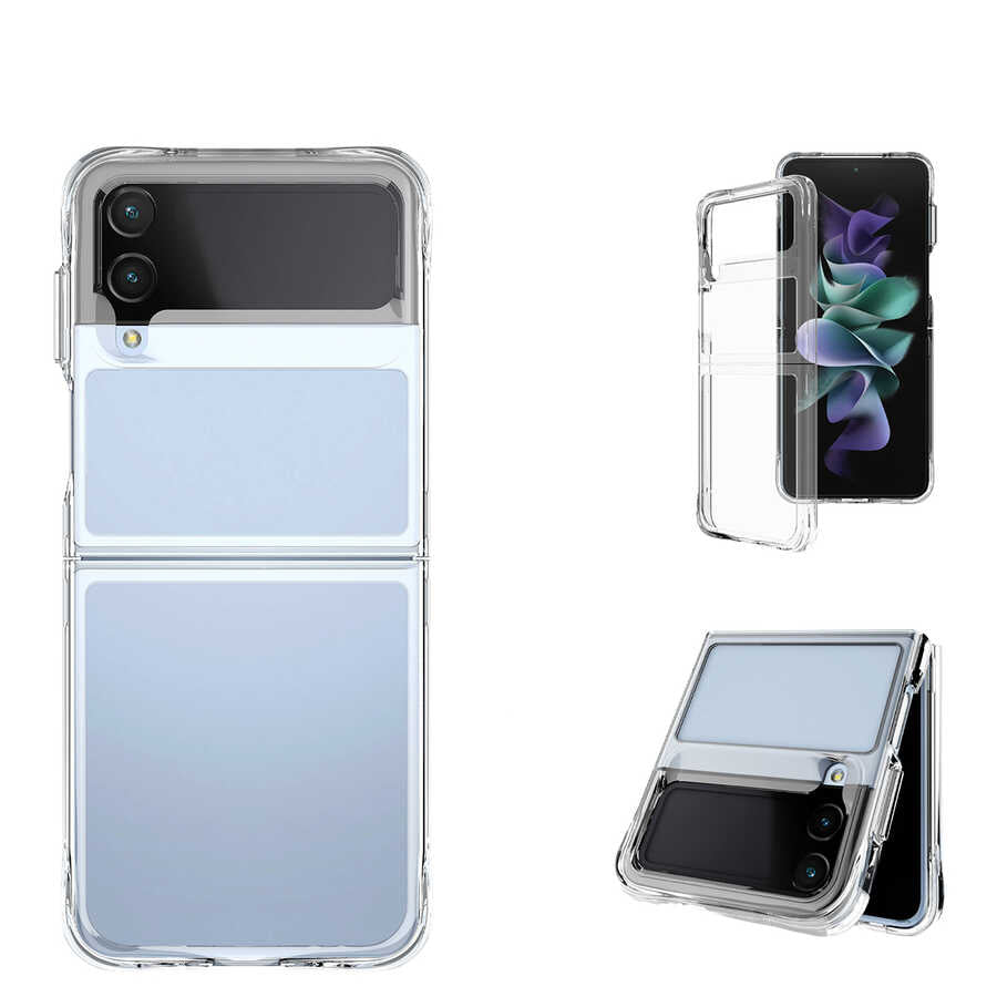 Galaxy Z Flip 4 Kılıf Zore Vonn Kapak Renksiz