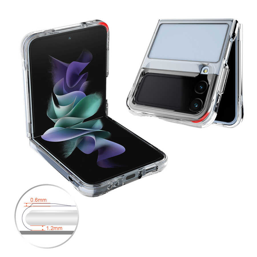 Galaxy Z Flip 4 Kılıf Zore Vonn Kapak Renksiz