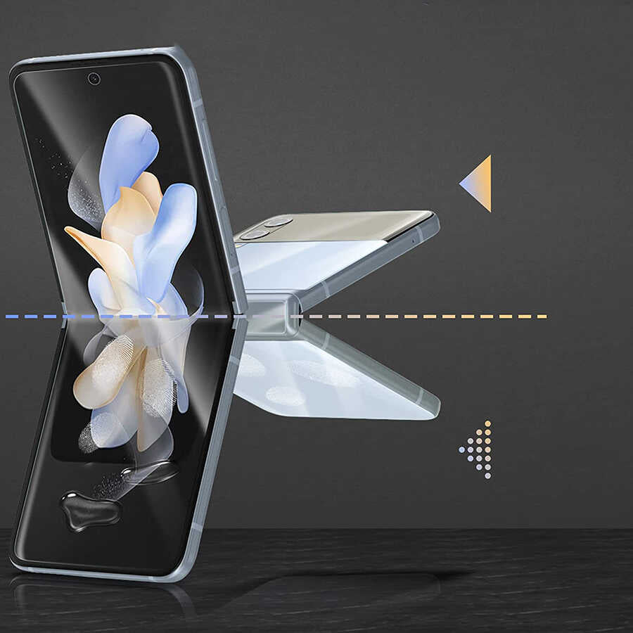 Galaxy Z Flip 4 Zore Narr Tpu Ön Arka Body Ekran Koruyucu Renksiz