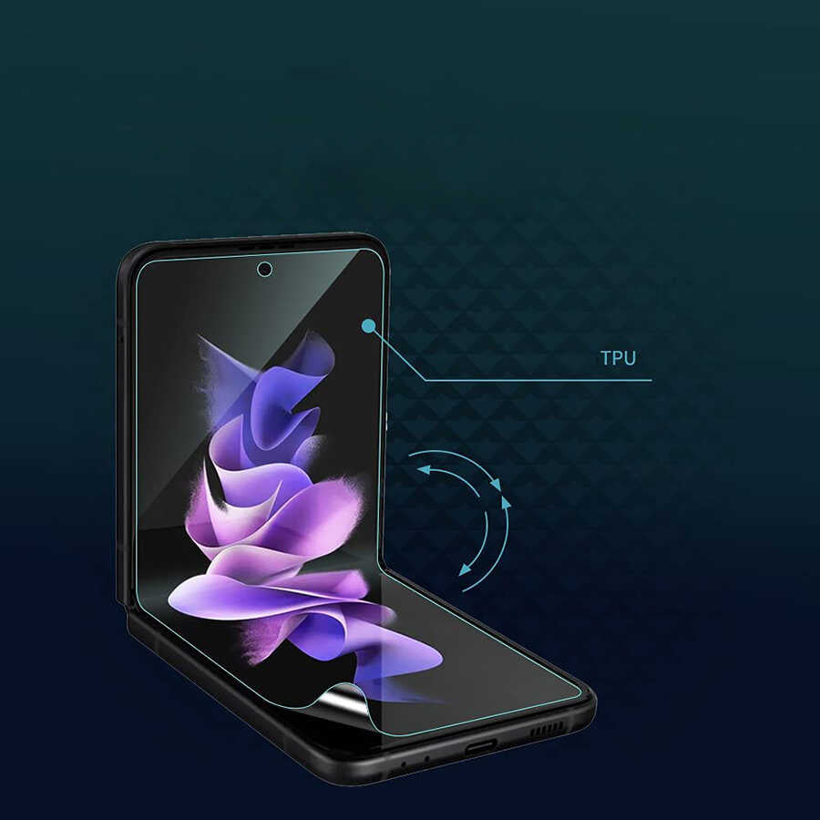 Galaxy Z Flip 4 Zore Narr Tpu Ön Arka Body Ekran Koruyucu Renksiz