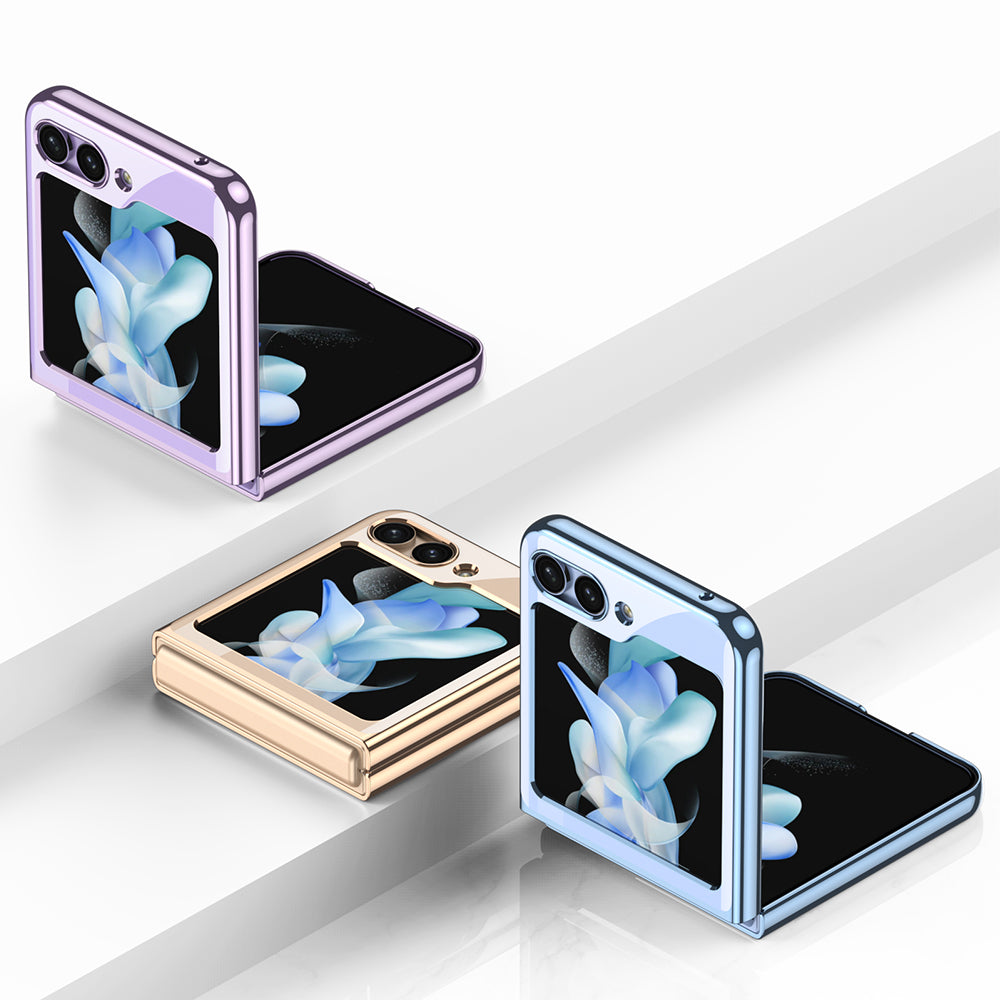 Galaxy Z Flip 5 Kılıf Zore Kıpta Lensli Kapak Koyu Yeşil