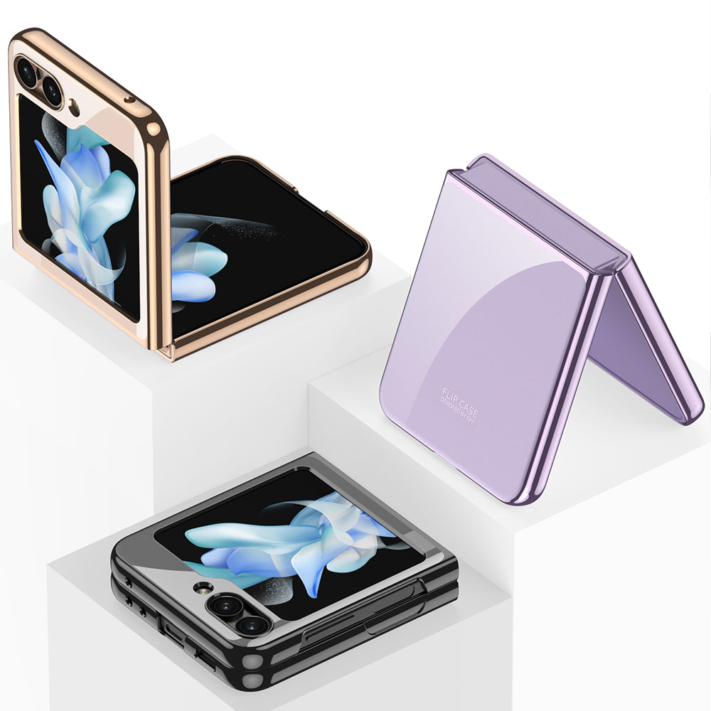Galaxy Z Flip 5 Kılıf Zore Kıpta Lensli Kapak Koyu Yeşil