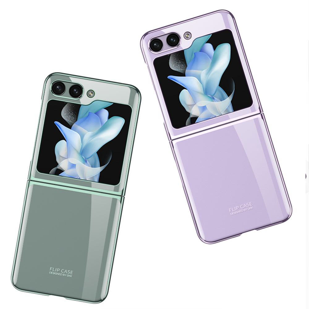 Galaxy Z Flip 5 Kılıf Zore Kıpta Lensli Kapak Mavi Açık