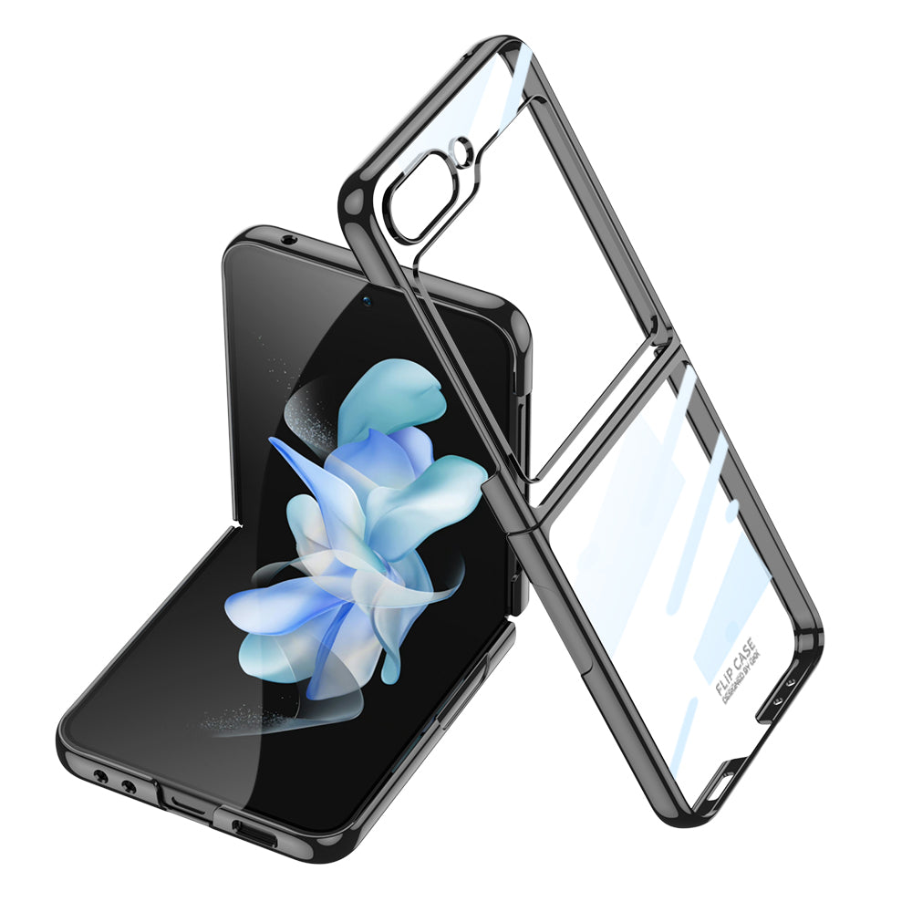 Galaxy Z Flip 5 Kılıf Zore Kıpta Lensli Kapak Siyah