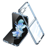 Galaxy Z Flip 5 Kılıf Zore Kıpta Lensli Kapak Mavi Açık