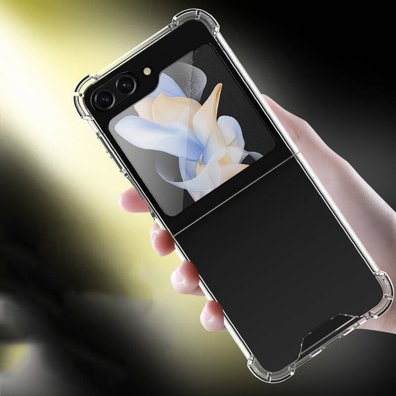 Galaxy Z Flip 5 Kılıf Zore Nitro Anti Shock Silikon Renksiz