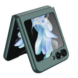 Galaxy Z Flip 5 Kılıf Zore Sert Kıpta Kapak Koyu Yeşil