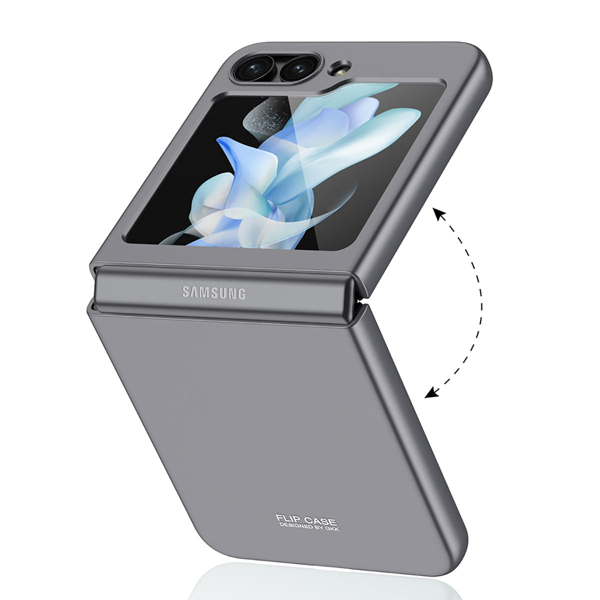 Galaxy Z Flip 5 Kılıf Zore Sert Kıpta Kapak Gümüş