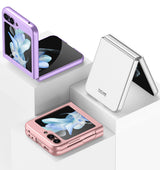 Galaxy Z Flip 5 Kılıf Zore Sert Kıpta Kapak Pembe