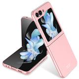 Galaxy Z Flip 5 Kılıf Zore Sert Kıpta Kapak Pembe