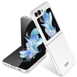 Galaxy Z Flip 5 Kılıf Zore Sert Kıpta Kapak Gümüş