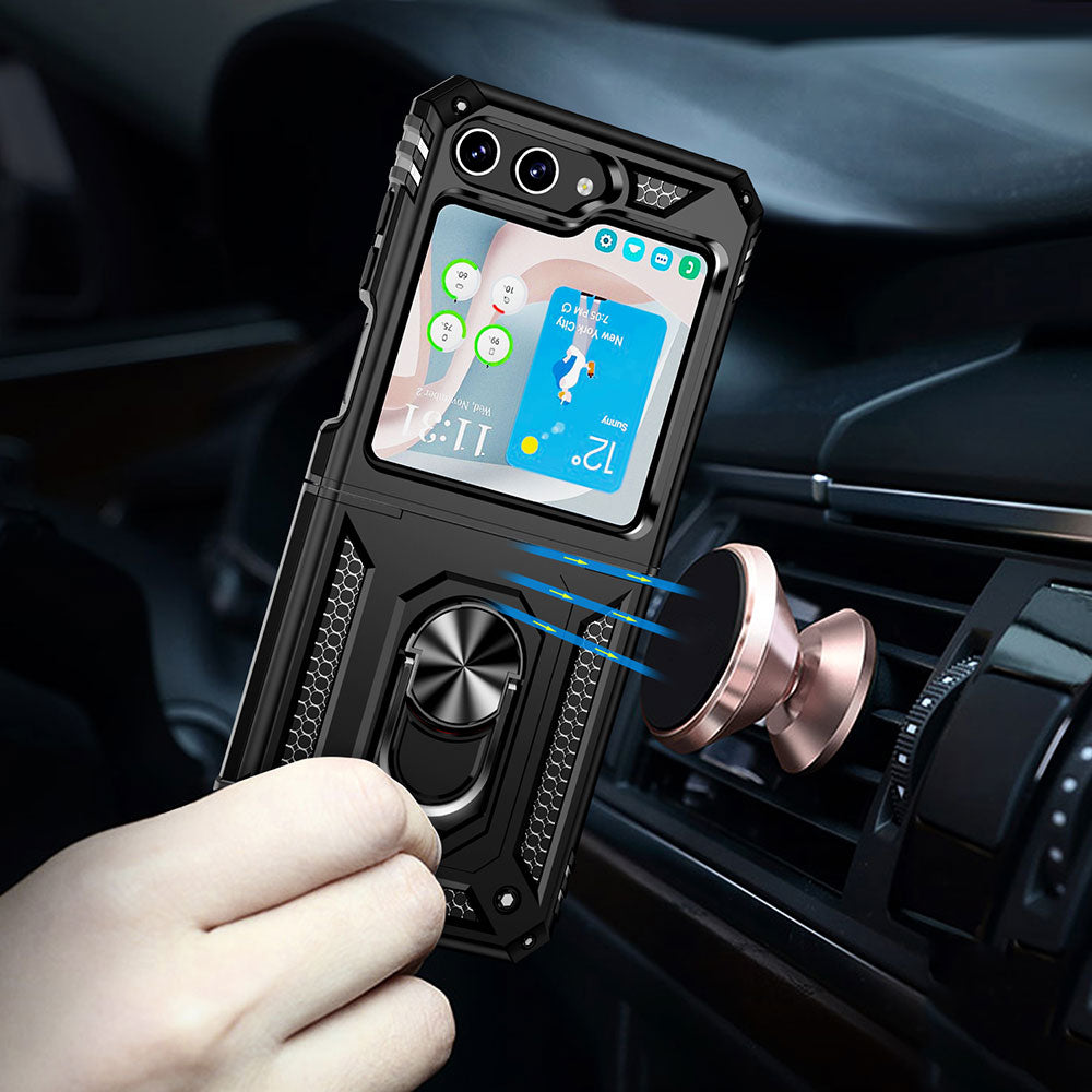 Galaxy Z Flip 5 Kılıf Zore Vega Kapak Siyah