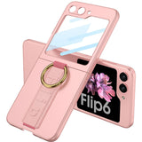 Galaxy Z Flip 6 Kılıf Kamera Korumalı Yüzüklü Zore Flip Ring Kıpta Kapak Mor