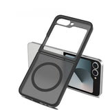 Galaxy Z Flip 6 Kılıf M-Safe Şarj Özellikli Kamera Korumalı Zore Lunex Kapak Siyah