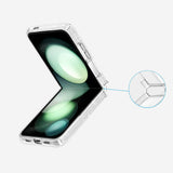 Galaxy Z Flip 6 Kılıf M-safe Şarj Özellikli Parlayan Simli Saydam Renkli Zore Allstar Kapak Şeffaf