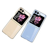 Galaxy Z Flip 6 Kılıf Zore Full Camlı Kıpta Kapak Gold