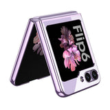 Galaxy Z Flip 6 Kılıf Zore Full Camlı Kıpta Kapak Mavi